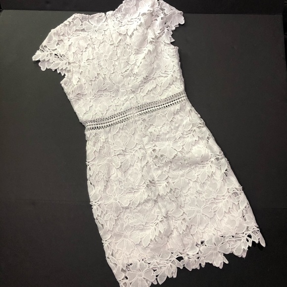 Main Strip White Lace Dress - Picture 7 of 16